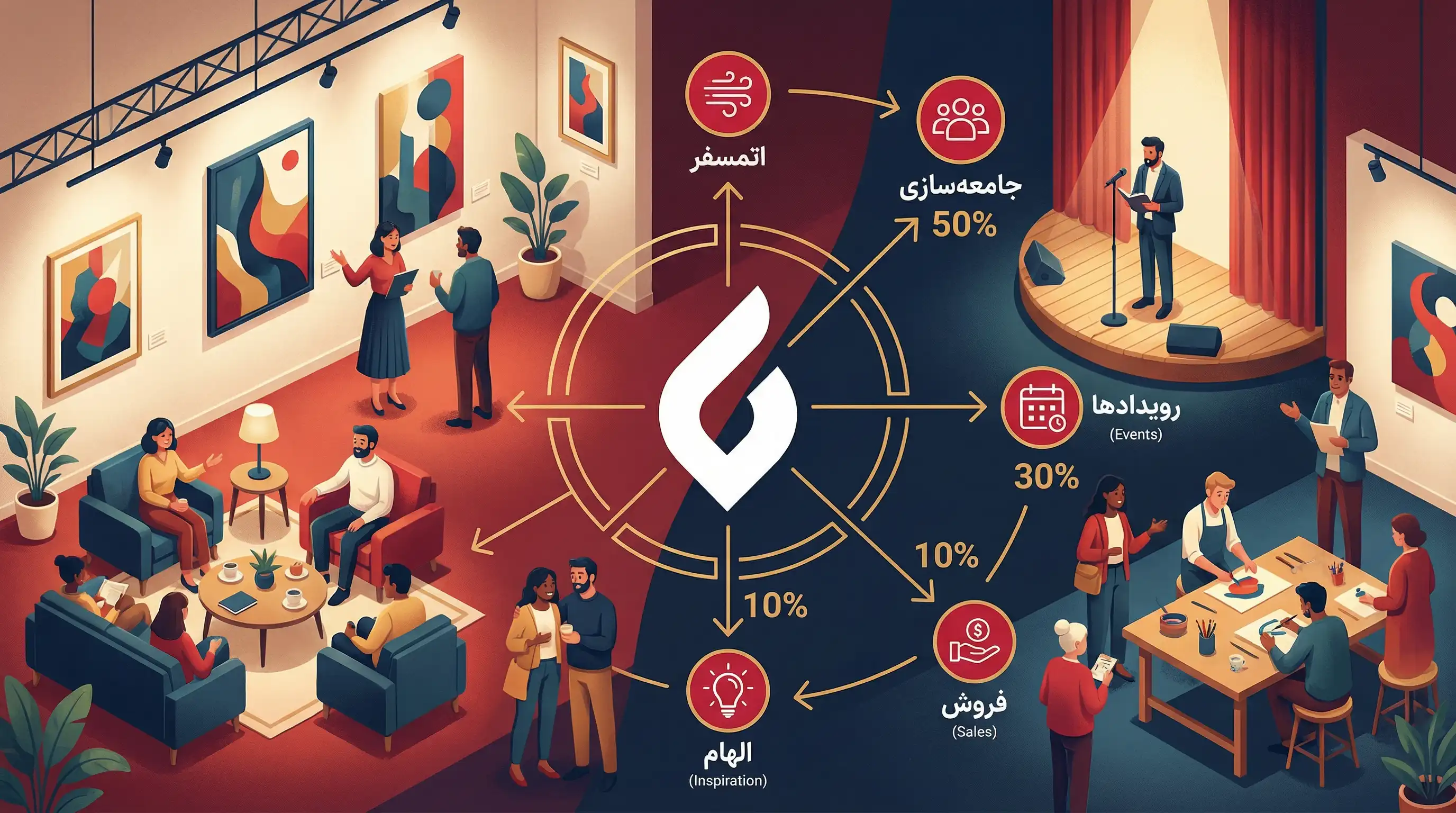 بهترین روش های تبلیغات گالری هنری و فروش صنایع دستی3 بهترین روش های تبلیغات گالری هنری و فروش صنایع دستی